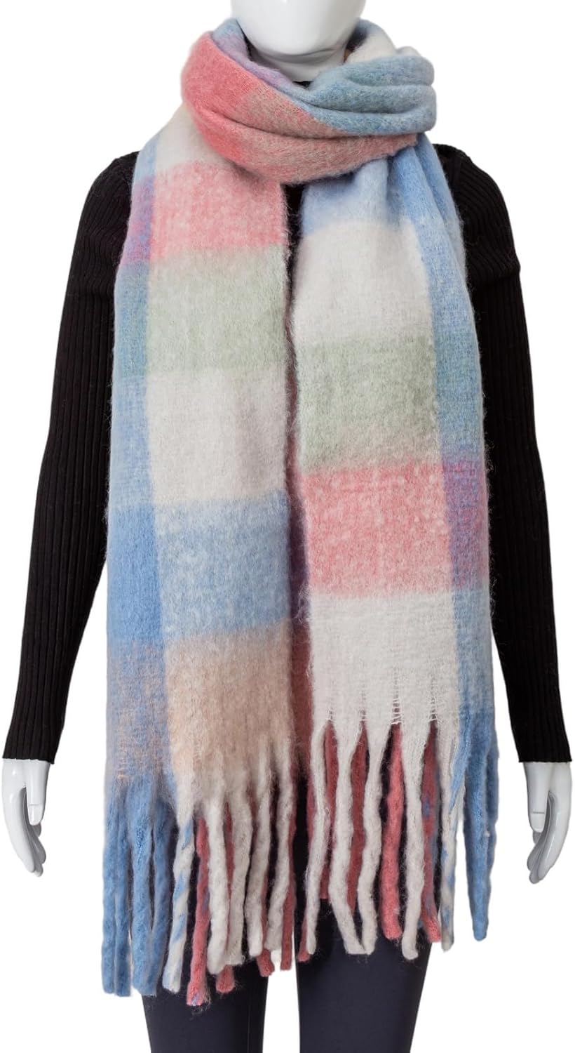 Winter Women Chunky Scarf Warm Blanket Big Thick Large Oversized Wrap Colorful Long Solid Scarves - Image 4