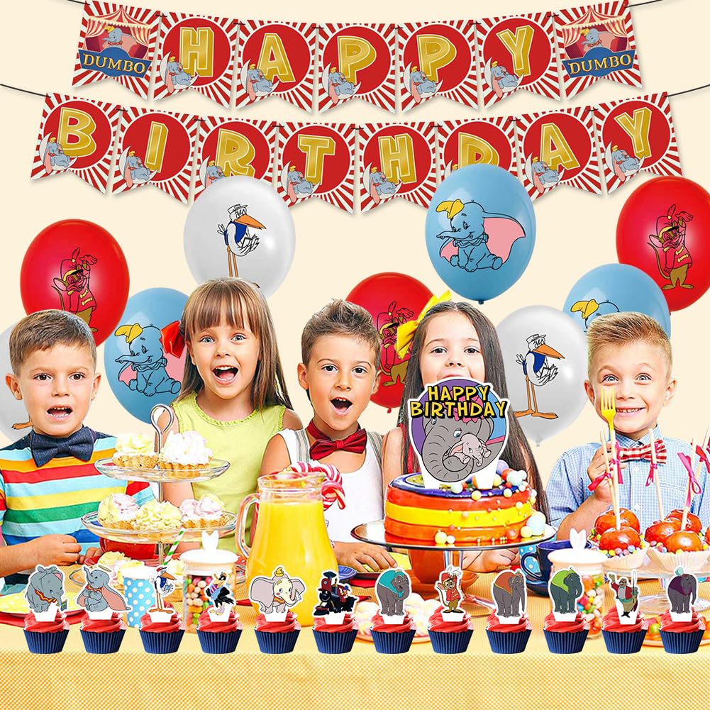 Dumbo Hintergrund Für Geburtstagsparty – 150 X 90 Cm, Polyester, Für Foto-Hintergrund & Deko