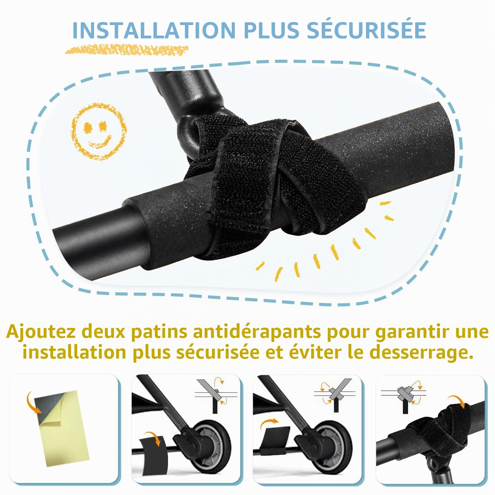 Vihir Planche Poussette Universelle, Planches à roulettes pour bébé, Marche Pied Poussette Avec Sièges Plus Larges et Hauts, Avec de Deux Tapis Antidérapants, pour Enfants de 2 à 6 Ans (25KG)