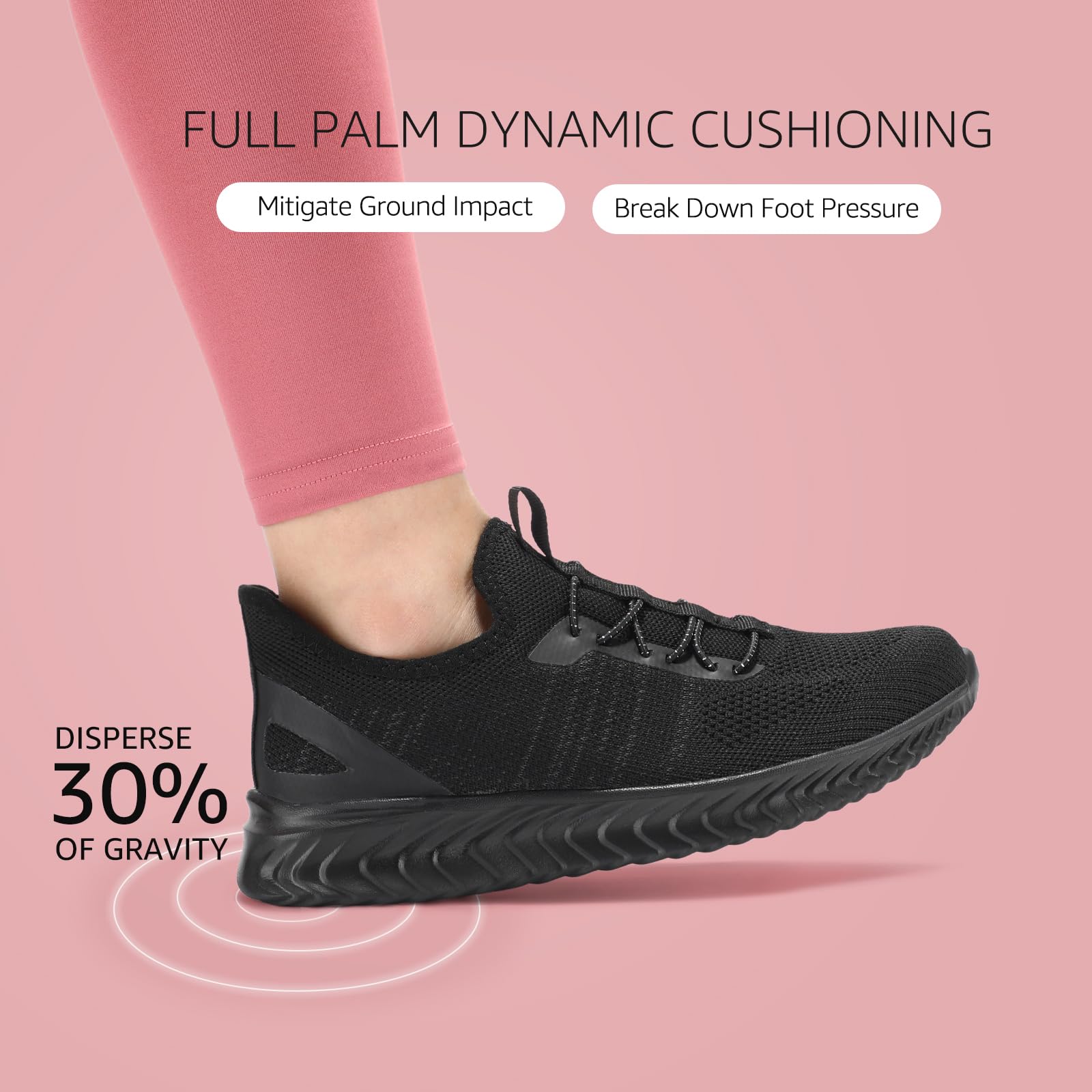 STQ Scarpe da ginnastica da donna, comode, per camminare, lavoro, palestra, con supporto per arco plantare, essenziali da viaggio