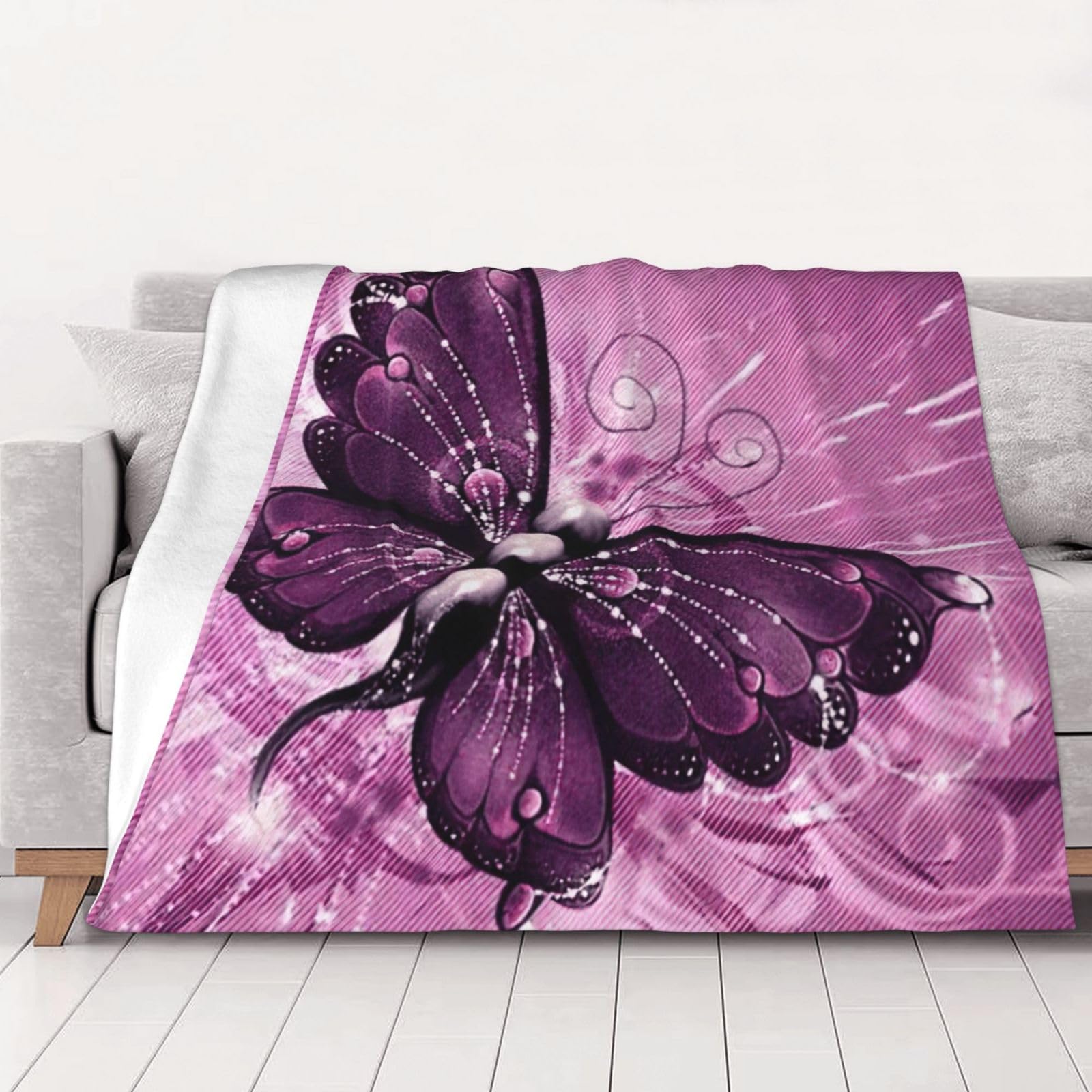 Couverture en flanelle Butterfly1 imprimé élégant de haute qualité