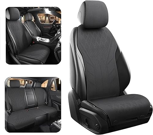 Miniatura 1 de Funda de asiento de automóvil compatible con Dacia Duster Logan MCV Sandero 5 asientos, cojín de asiento de automóvil personalizado de gamuza