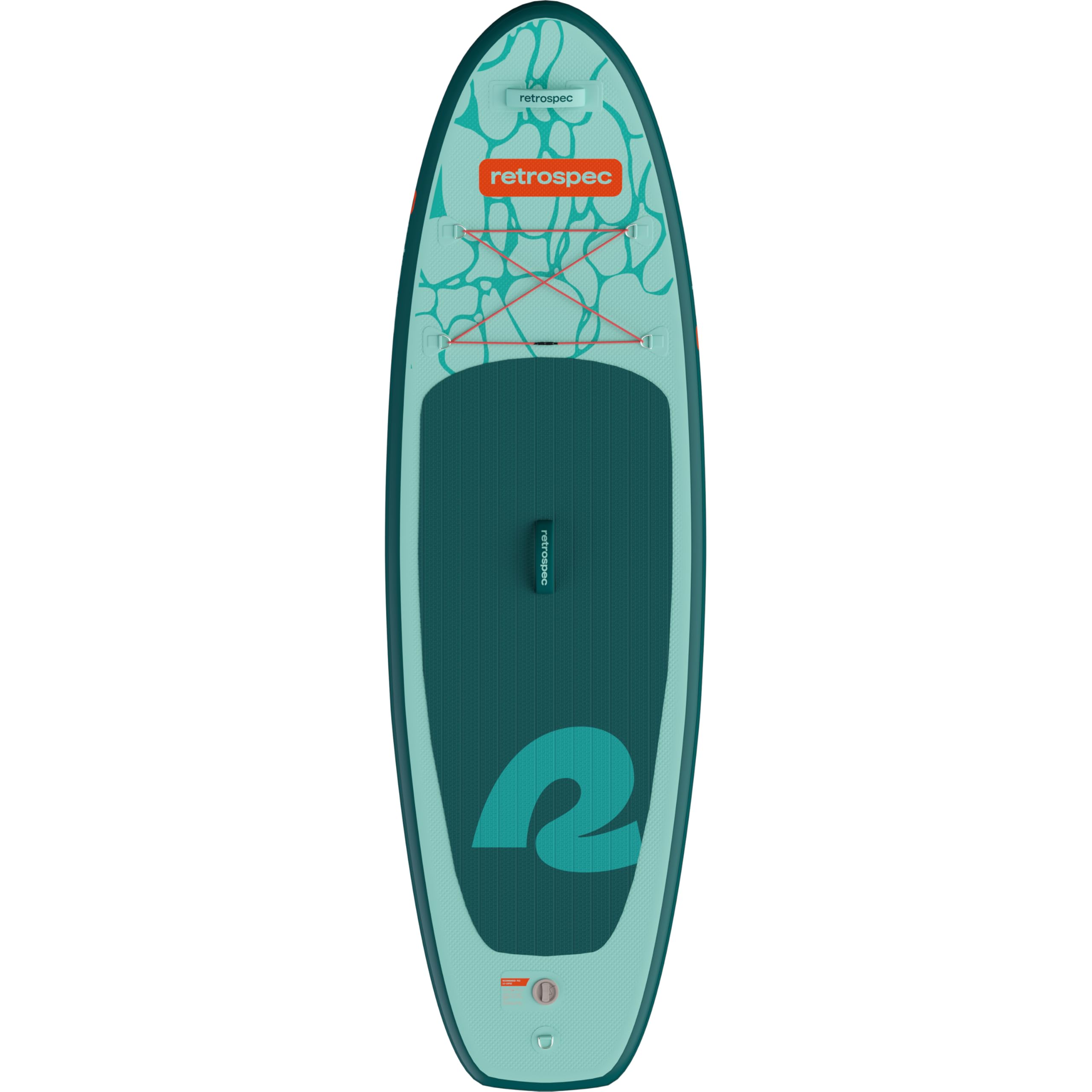 Retrospec Weekender-Nano Kinder-Paddelboard aufblasbar, Jugend-SUP mit verstellbarem Paddel, Pumpe und Rucksack, stabiles Design, Eva-Deck, 71,1 cm breit