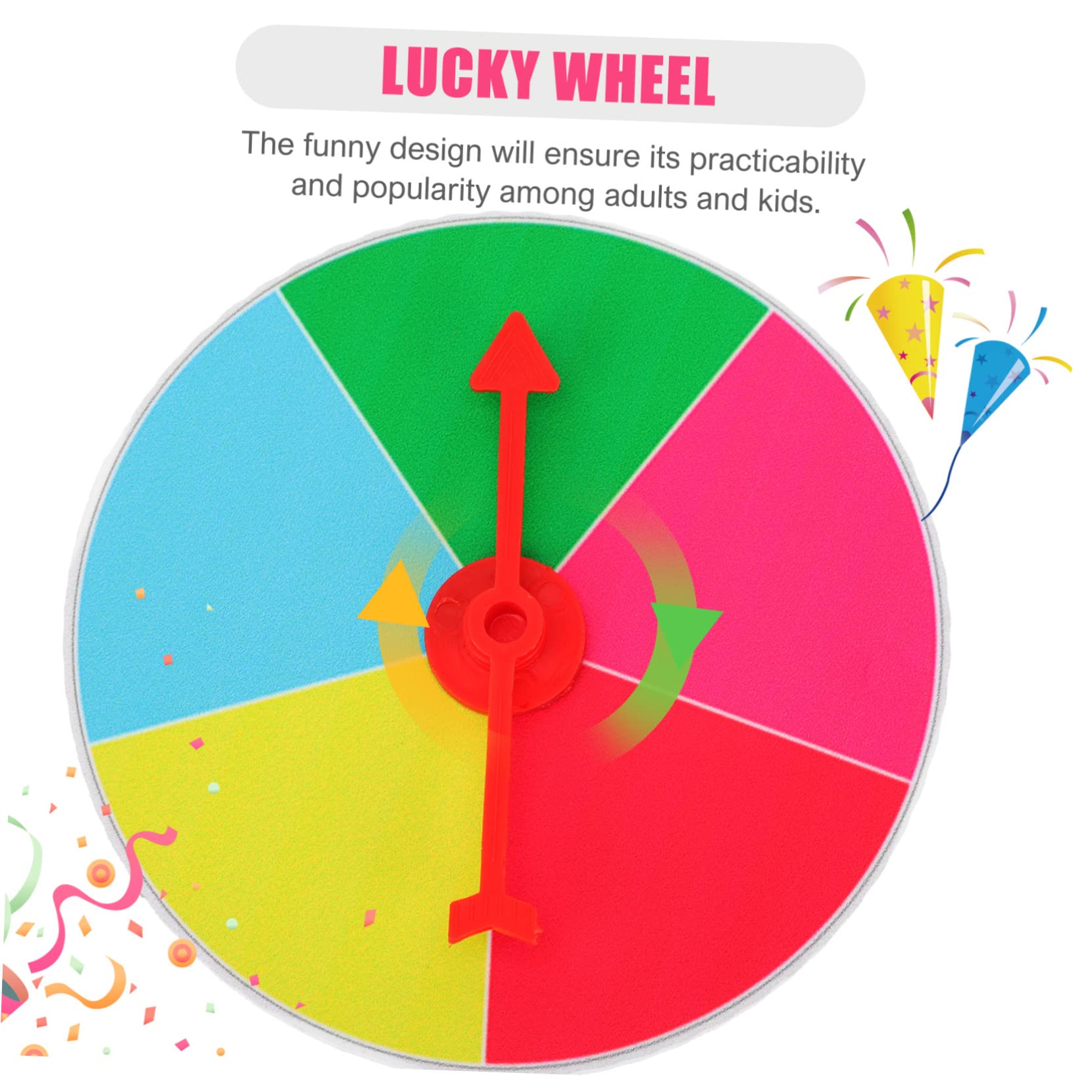 NAMOARLY 1Pc Wall Hanging Prize Wheel Rotary Game Prop for Teaching Activities Fun Party Wheel Easy to Carry for Carnivals Offices and Games