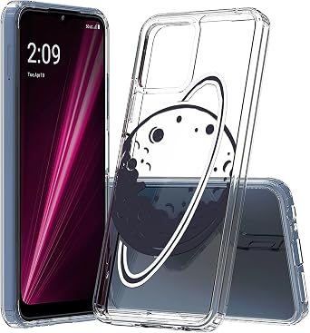Aquaflex Phone Case Compatible with REVVL 6 5G Slim Design Full Body Reinforced Corners Shockproof Drop Protection Moon