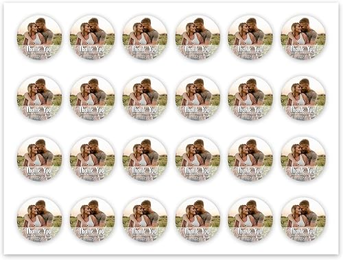 Miniatura 3 de 24 calcomanías de boda personalizadas, con texto en inglés "Thank You for Coming", "Thank You for Celebrating with Us", calcomanías de boda para