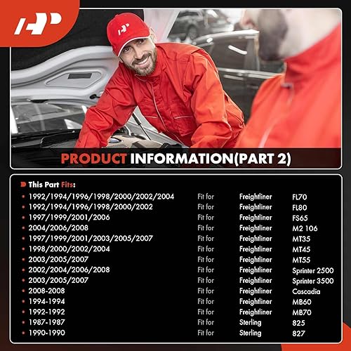 Miniatura 3 de A-Premium Compresor de A/C con embrague compatible con Freightliner Argosy, B2, Business Class M2, Cascadia, Century Class, Classi, Columbia,