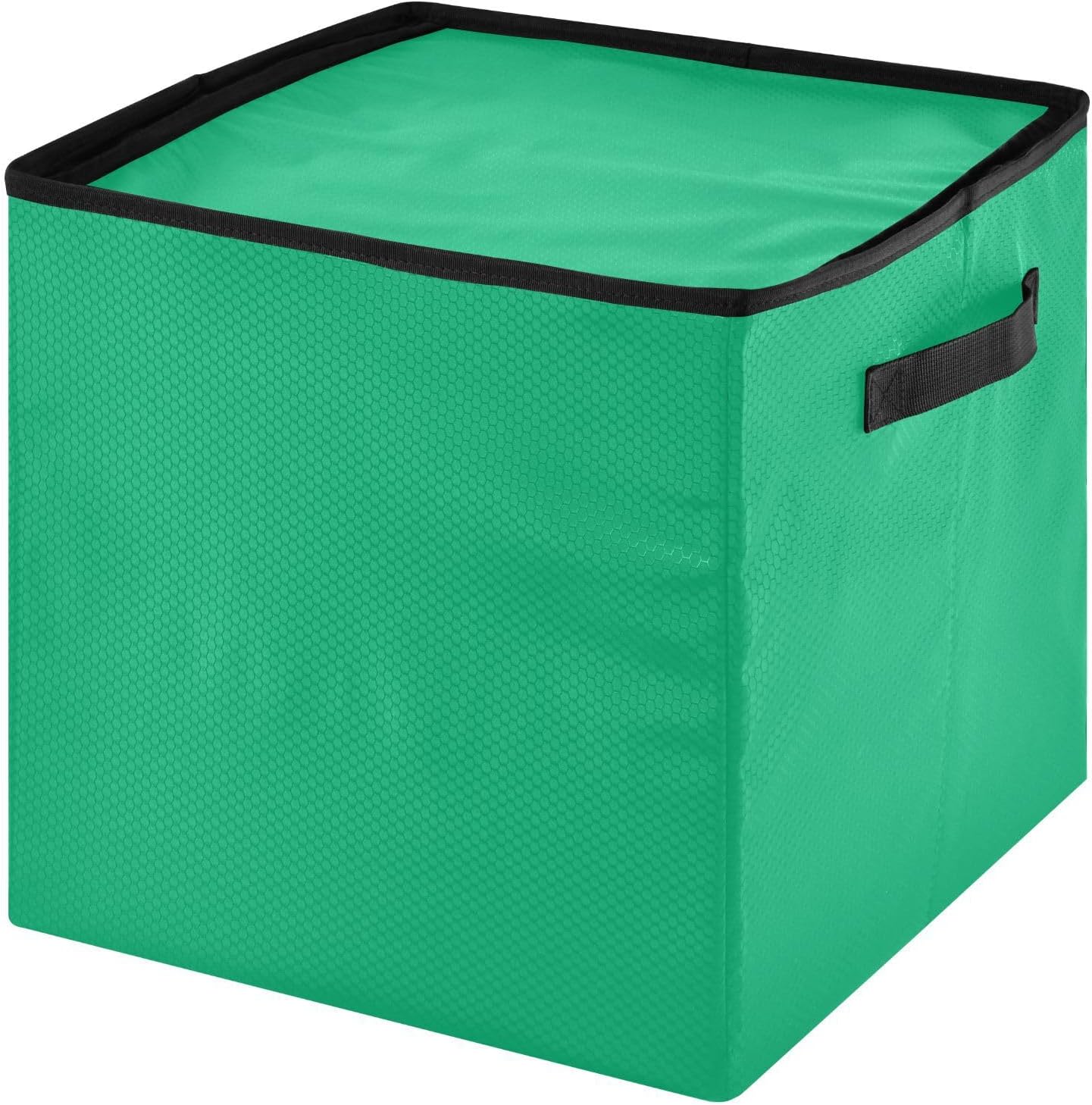 Plain Jade Color 13 Inch Christmas Ornament Storage Box with Lid - Holiday Decor Storage Containers, Stores 64 Ornaments, 3 Inch Cube Compartments