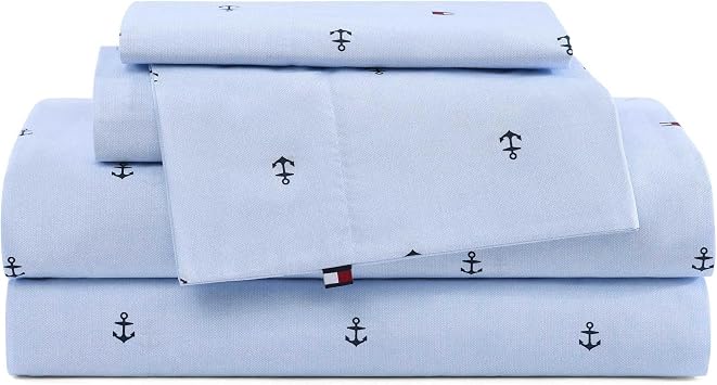 Tommy Hilfiger - King Size Sheet Set with Fitted Sheet & Pillowcases