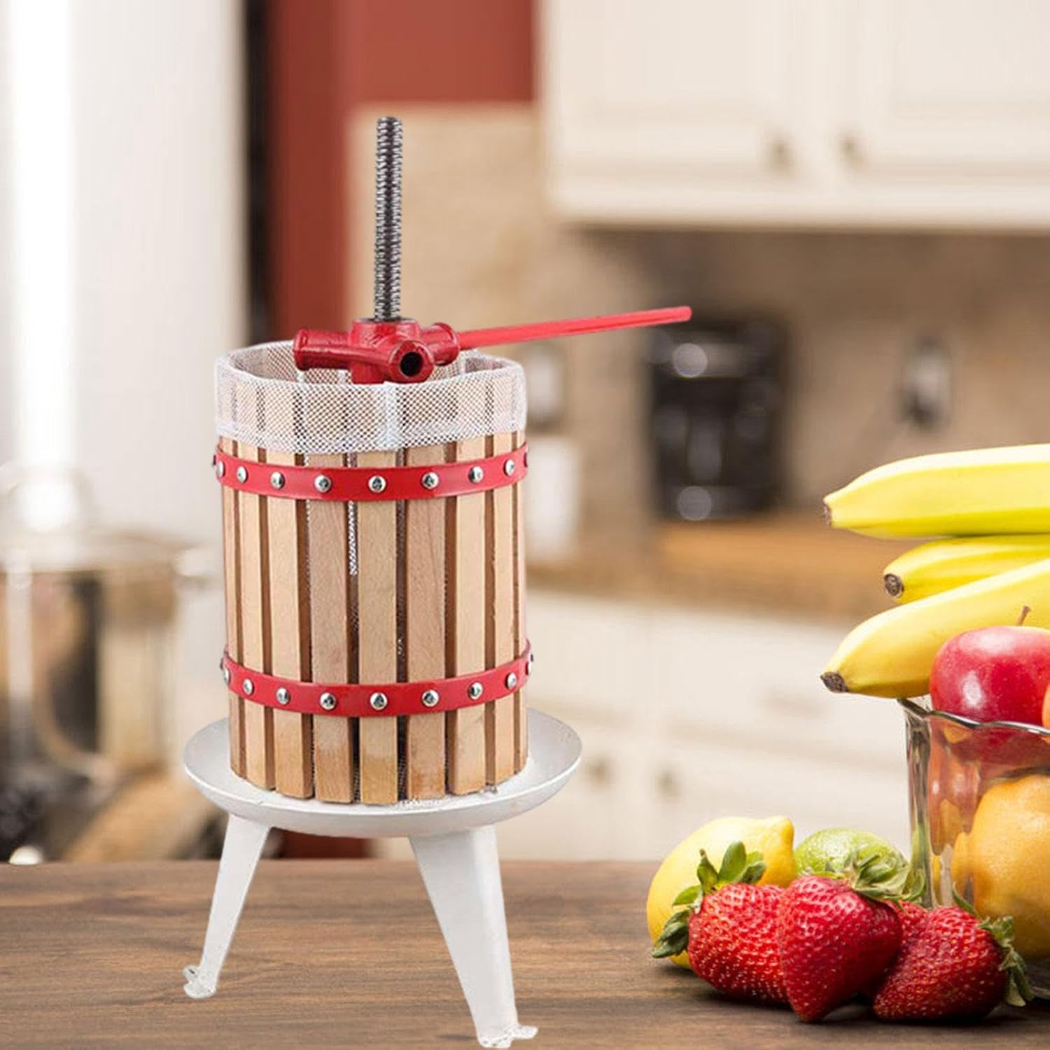 predolo Fruit Juicer Professional Farm Use Wooden Press for Home Parties Hotel