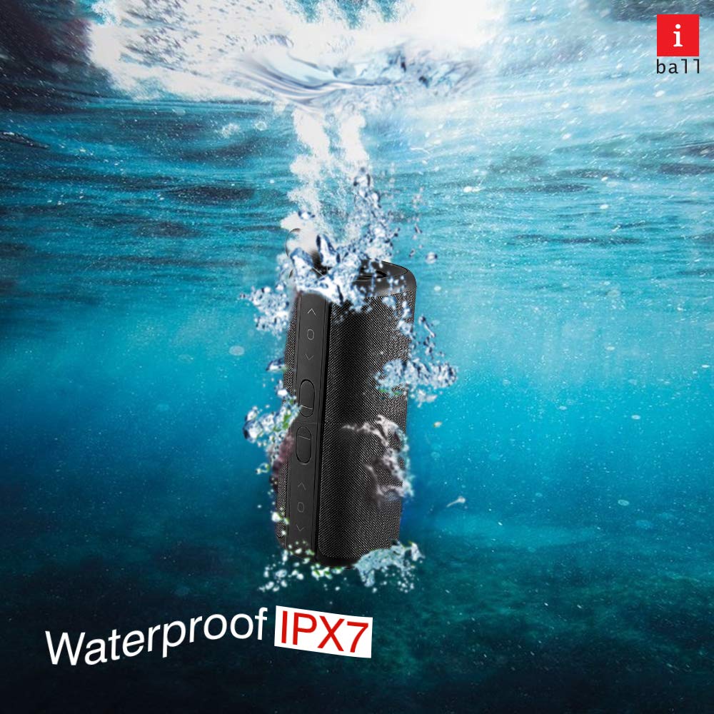 iBall Musi Twins speaker submerged in water