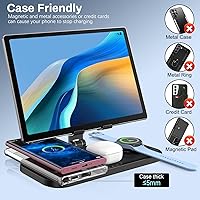 Vista 6 de Wireless Charger for Samsung, 4 in 1 Charging Station for Samsung, Foldable Charging Stand for Galaxy S25 Ultra/S24/S23/Z Fold 7/Flip7/Note