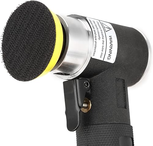 Miniatura 8 de FTVOGUE Mini lijadora orbital aleatoria de ángulo de aire de 90° máquina pulidora neumática + almohadillas de lijado de 2 pulgadas y 3 pulgadas