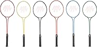 BSN Prism Pack Badminton Racquet Set - 6 Vibrant Colors, Durable Steel Frame & Twin Shaft for Kids & Adults