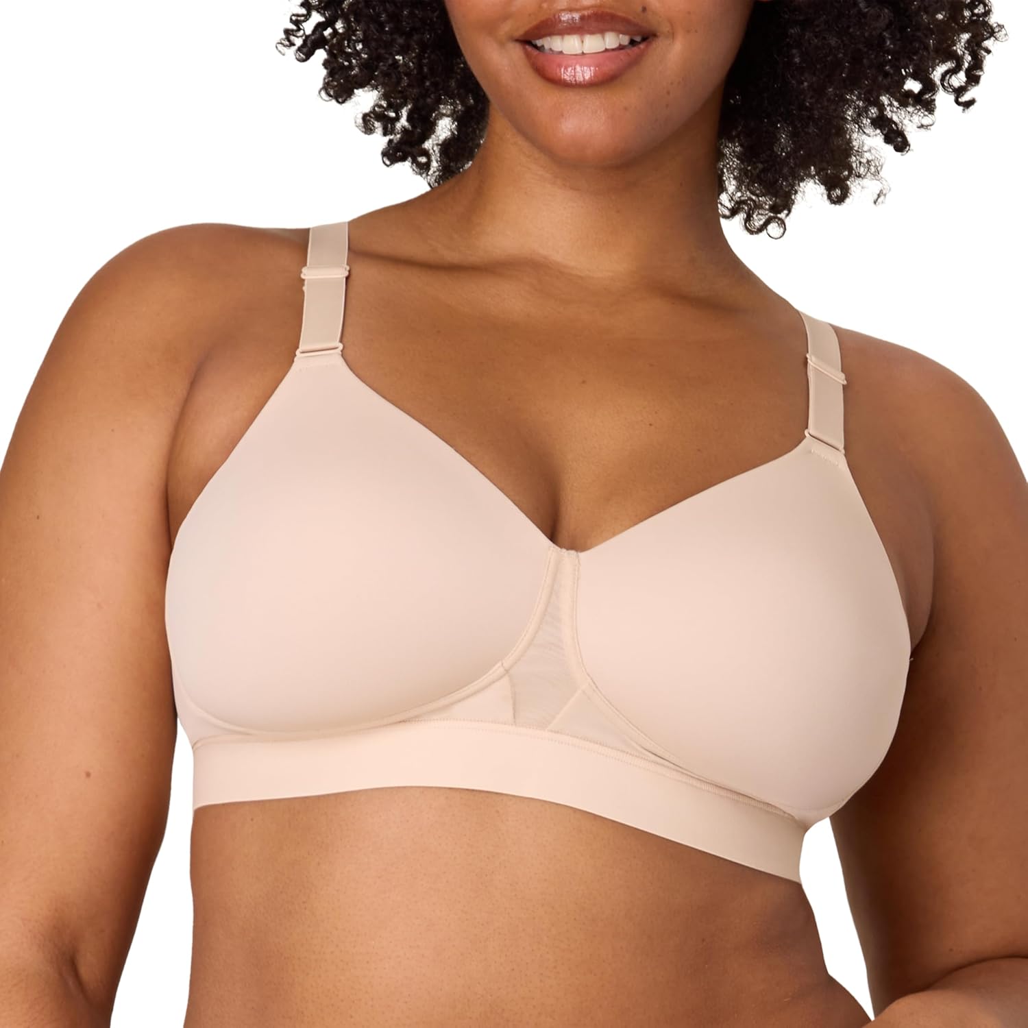 Playtex Women's Wireless Bra, Breathable Smoothing Bras for Women, Moisture-Wicking, Adjustable Straps