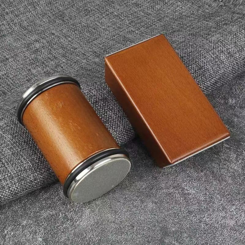 Rolling Knife Sharpener, Knife Sharpener with 2 Diamond and Corundum Discs, lethaer strop, Roller Knife Sharpening with 15 & 20 Degree Magnetic Angle for Kitchen Knives