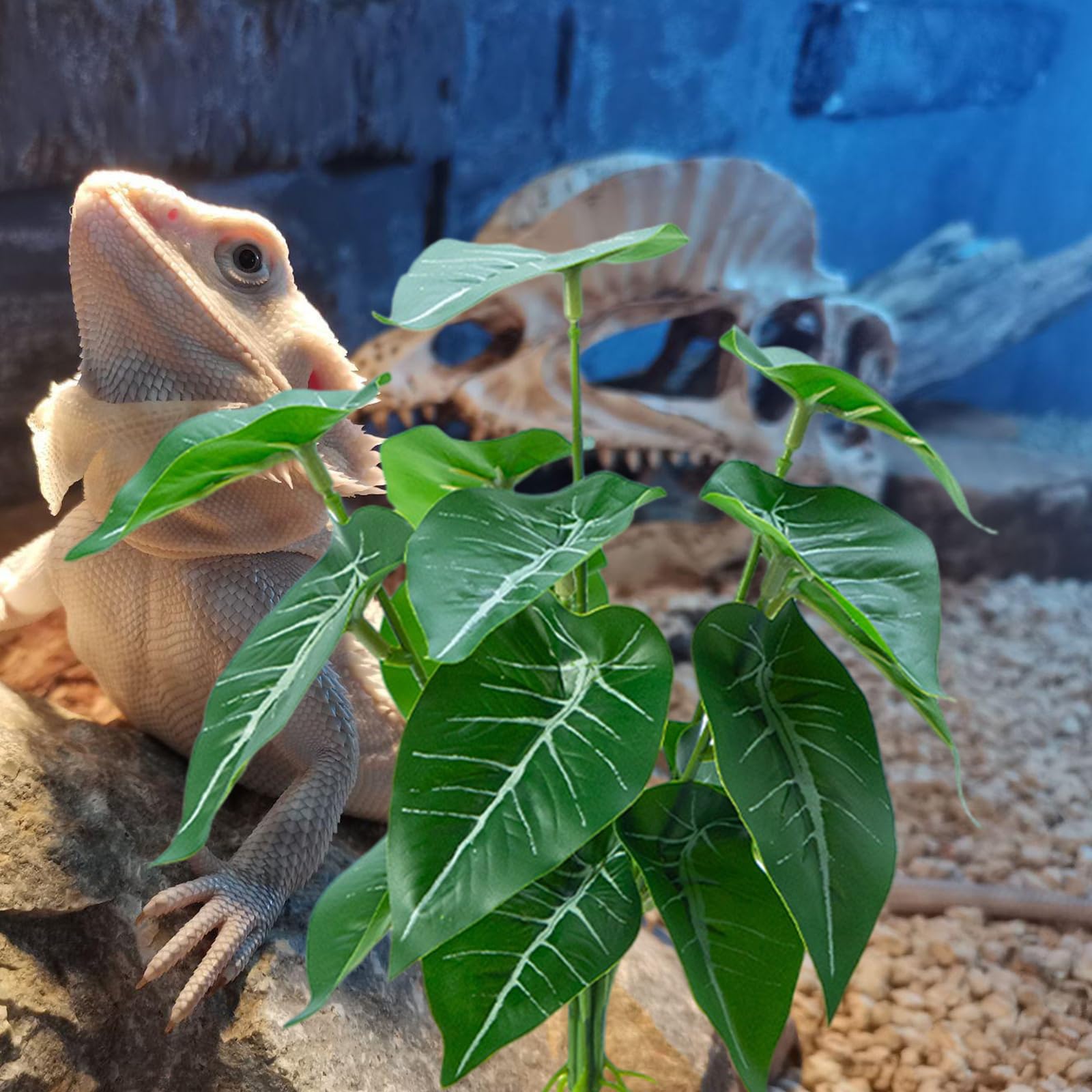 Plante pour reptiles - Plante flexible - Terrarium - Jungle Habita - Pour lézards et serpents - Décoration fausse plante
