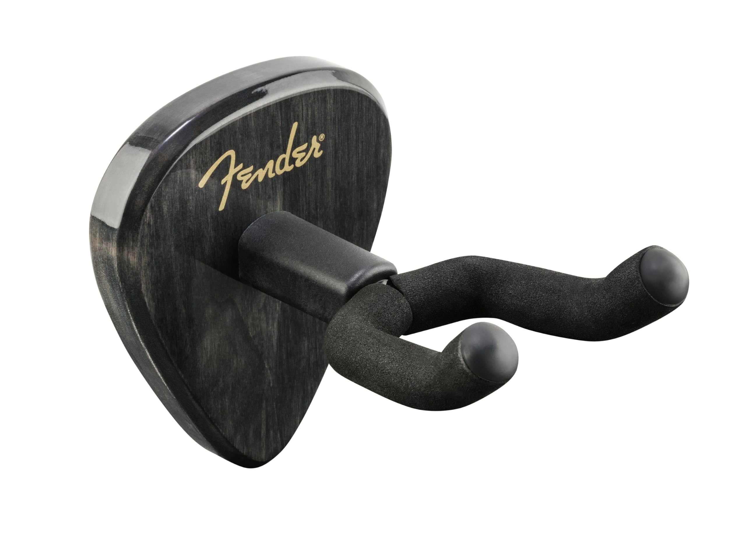 Fender Classic 351 Shape Guitar Wall Hanger, Secure Wall Mount for Acoustic and Electric Guitars, Black Finish