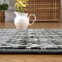 Vista 5 de WESTLOOM Alfombra de pasillo de 2 x 6 pies, diseño de enrejado marroquí, alfombra larga con acento oriental, alfombra larga para interiores