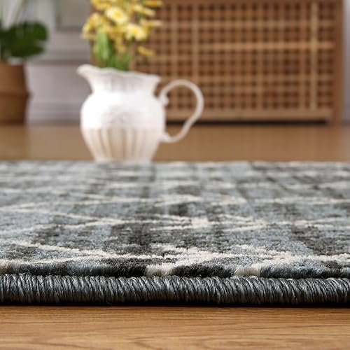 Miniatura 4 de WESTLOOM Alfombra vintage de 2 x 3 pulgadas, diseño de enrejado marroquí, tapete para interiores, entrada, cocina, tapete de acento tribal, tapete