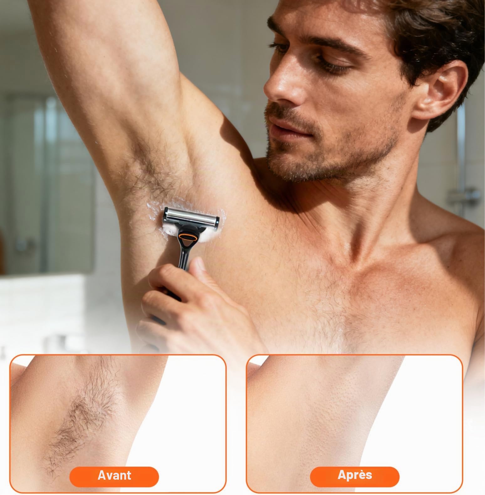 Pack De 24 Recharges De Rasoir F-usion5 Pour Hommes, 1 Réutilisable Manche + 24 Cartouches De Recharge pour Tailler, Pour Un Rasage Manuel Efficace