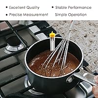 Vista 6 de Termómetro de acero inoxidable para freír alimentos, 2 unidades, con clip y agujero para colgar