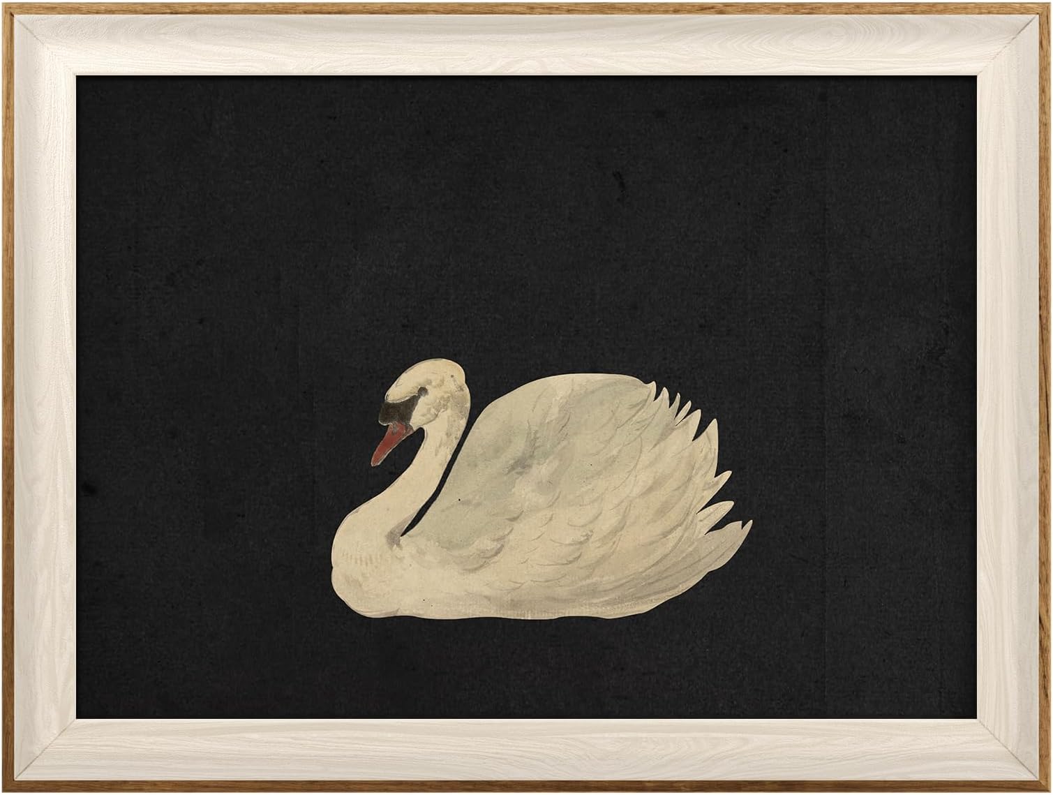 VIYYIEA Framed Wall Art for Living Room, Swan Art Canvas Prints, Vintage Home Decor, Animals Painting Picture, Bathroom Wall Decor Gifts for Friends or Family - 16L x 12W