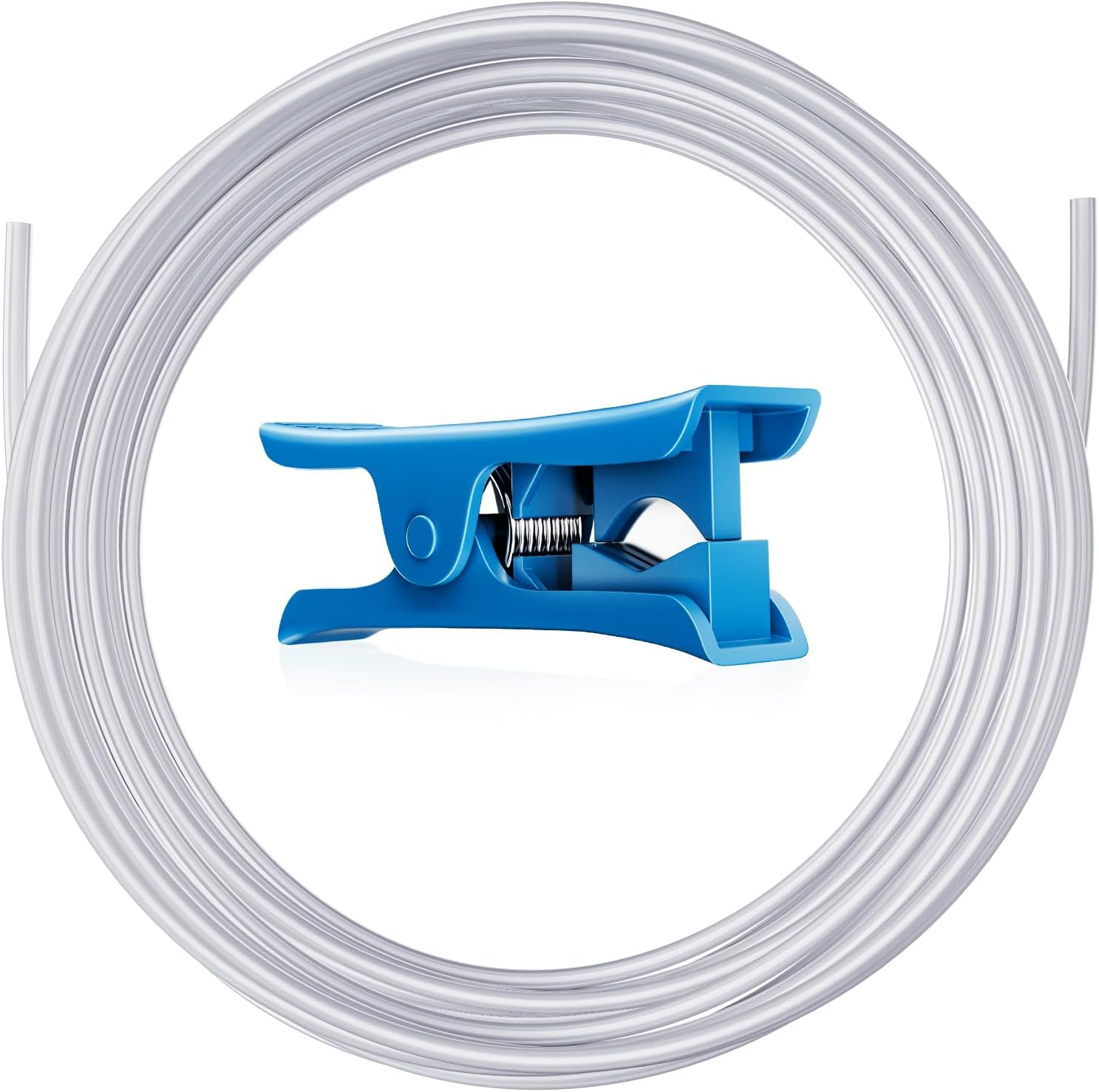 YOOPAI PTFE Teflon Tubing 5M with Cutter, 2.5mm ID × 4mm OD PTFE Teflon Tube Fits Direct Drive Extruder 3D Printer, for Bambu Lab A1/A1 mini/P1P/P1S/X1C, Creality K1/K1 Max/Ender 3 V3 (White)