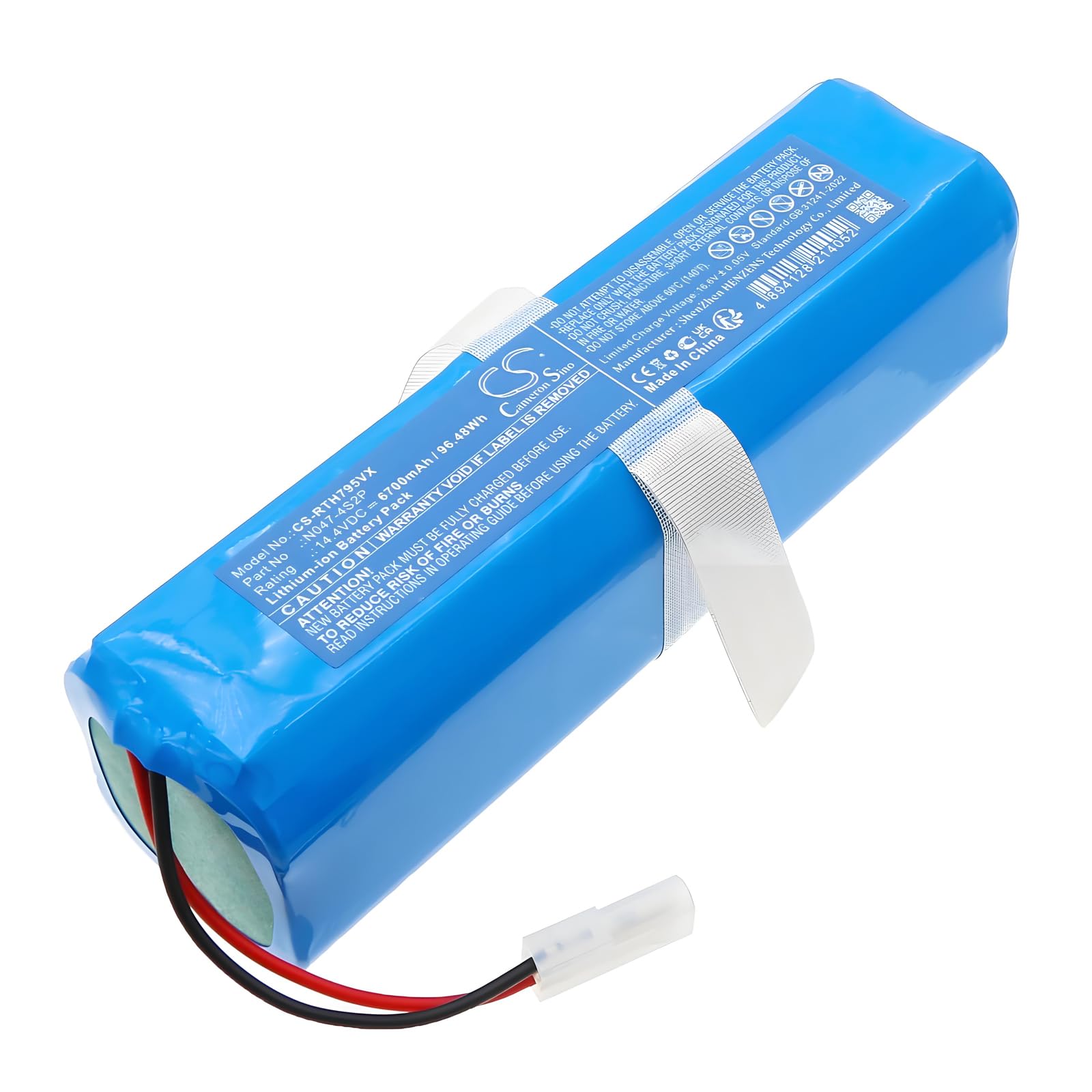 TECHTEK Batterie 6700mAh Compatible avec [Rowenta] RG7975WH/NS0, RG7987WH/NS0, RR7935WH, RR7935WH-NS0, RR7947WH/NS0, RR7975WH/NS0, RR7987WH/NS0, X-Plorer Series 95 remplace N047-4S2P, SS-2230002529