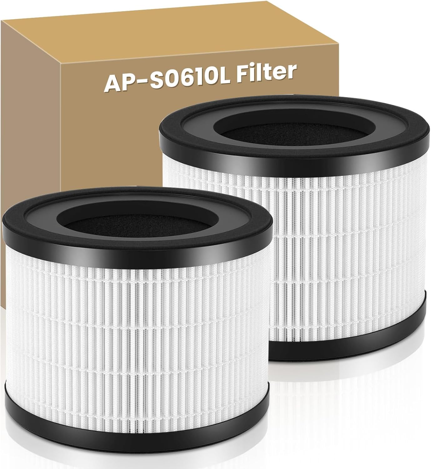 2 PACK AP-S0610L Replacement Filter Compatible with MOOKA AP-S0610L Air Purifier, 3-in-1 H13 True HEPA High-Efficiency Activated Carbon Filter for Home Large Room