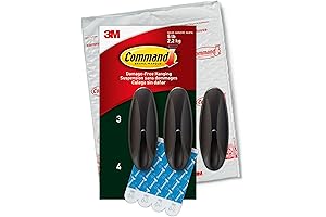 Heavy Duty Black Command Hooks for Damage-Free Hanging
