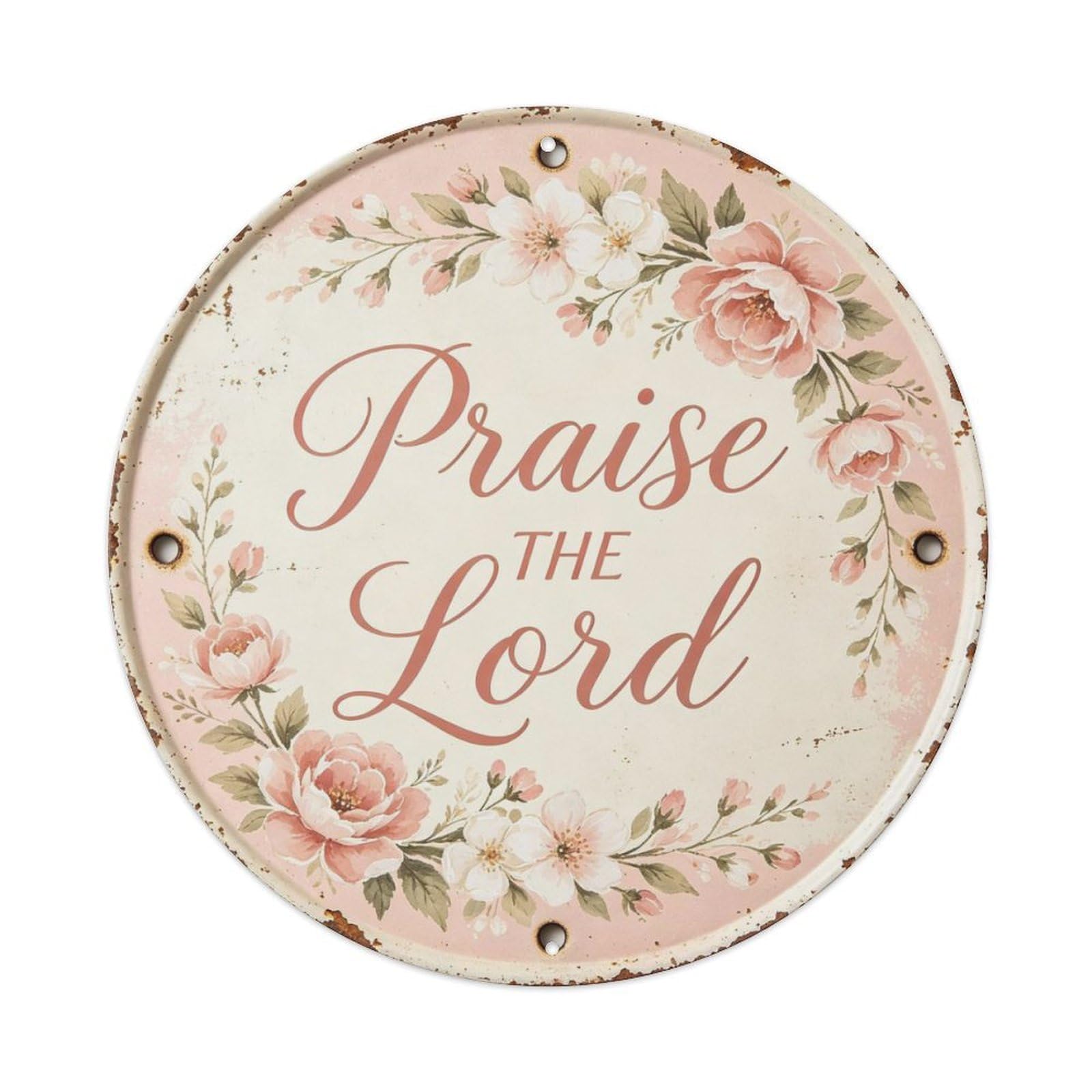 Praise The Lord Metal Tin Sign Plaque