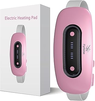 Electric Heating Pad, Portable Cordless Menstrual Heating Pad with 4 Heat Levels and 4 Massage Modes, Fast Large Heating Belly Wrap Belt for Cramps, Back Pain Relief Gifts for Women Girls Her (Pink)