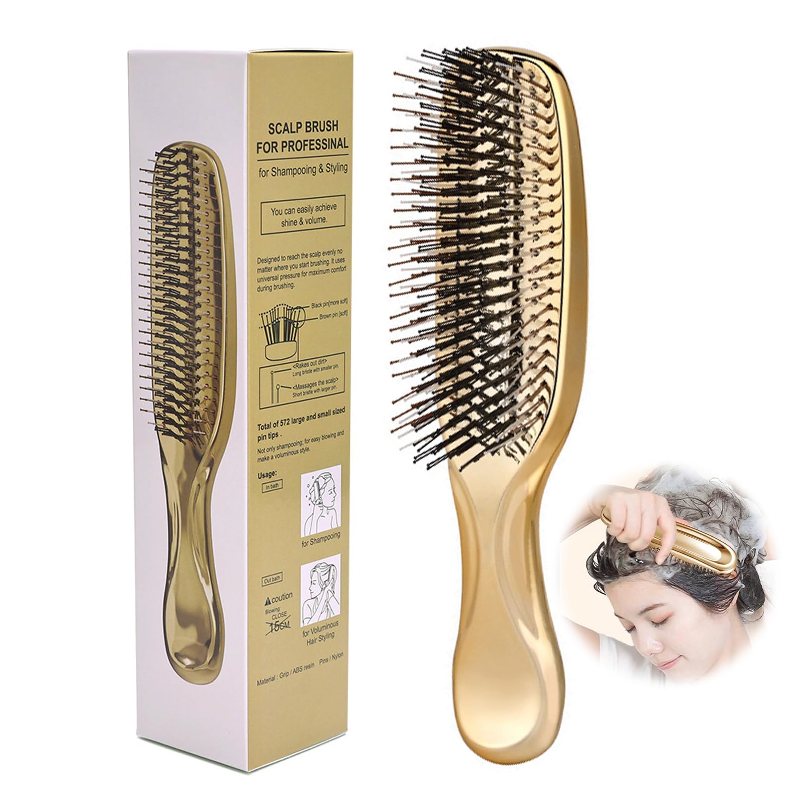 Amazon | Vkosam ヘアブラシ し 髪の毛 サラサラ コンパクトブロー