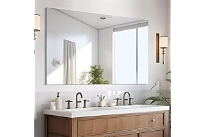 Panoramic Reflection: Frameless Mirror 30x48 Bathroom Precision