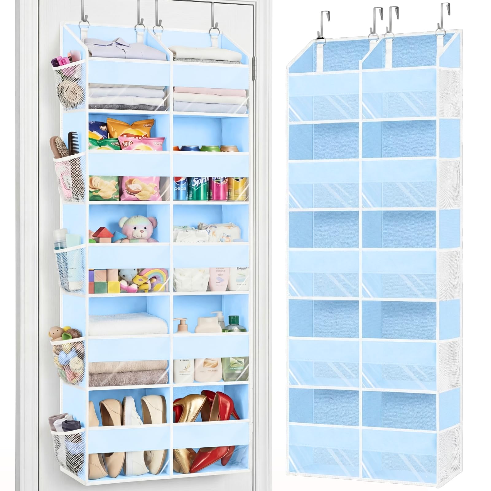 Amazon.com: Blue Over the Door Organizer 5 Tiers, Extra Large