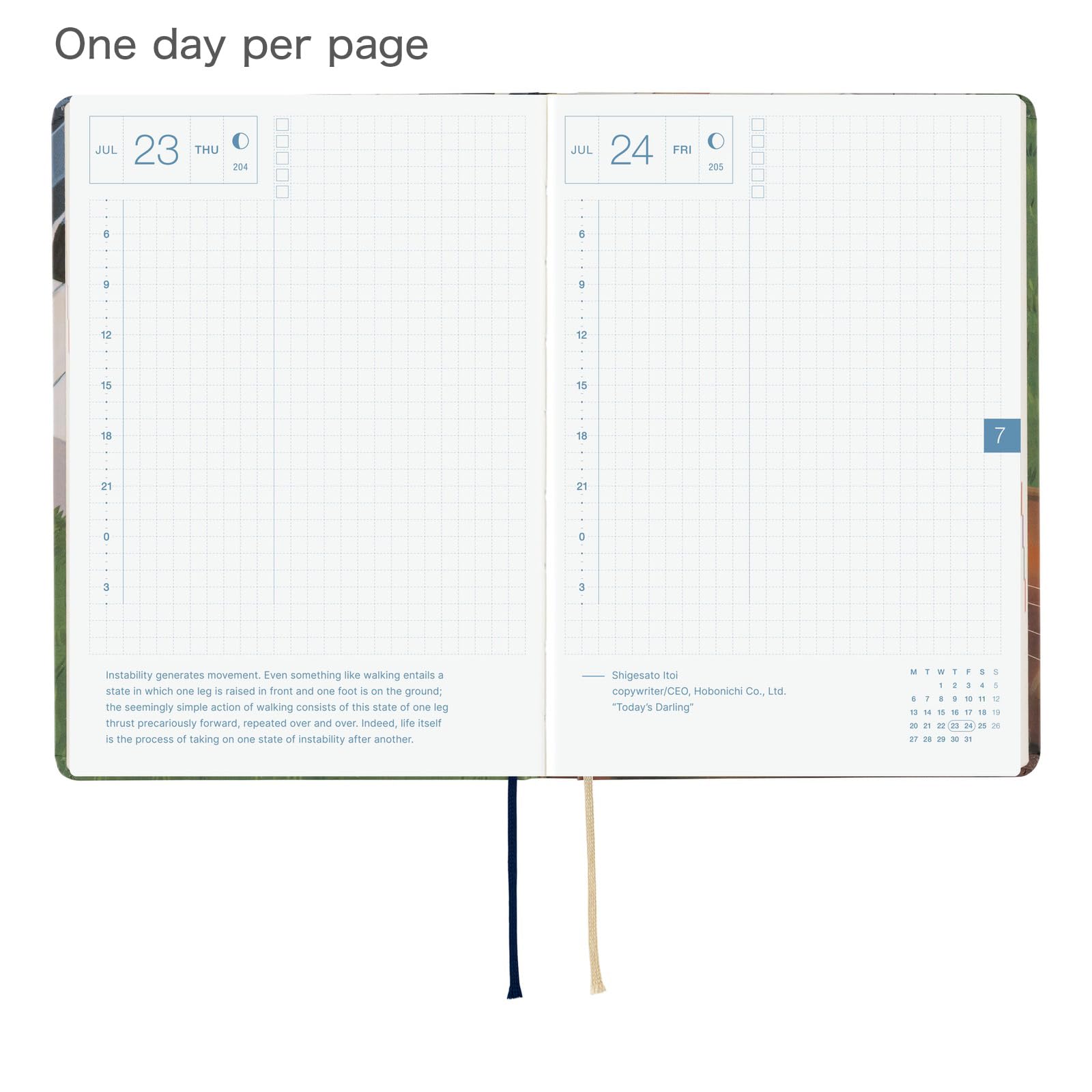 ほぼ日 Hobonichi Techo HON A6 2026 – Hiroko Kubota: Waiting on the Chord (English, January Start Planner)