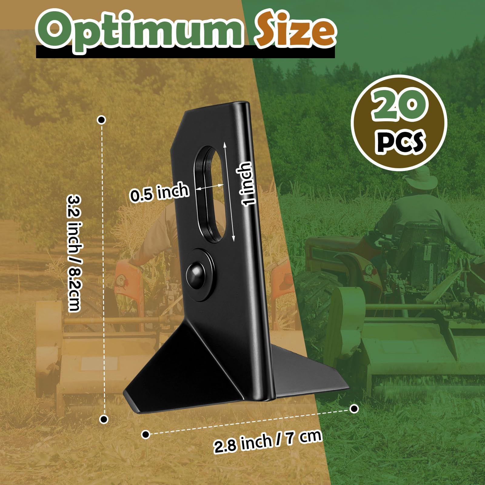 Threlaco 20 cuchillas para cortadora de césped para tractores, cortadores de césped, compatibles con cortacésped 907, 917