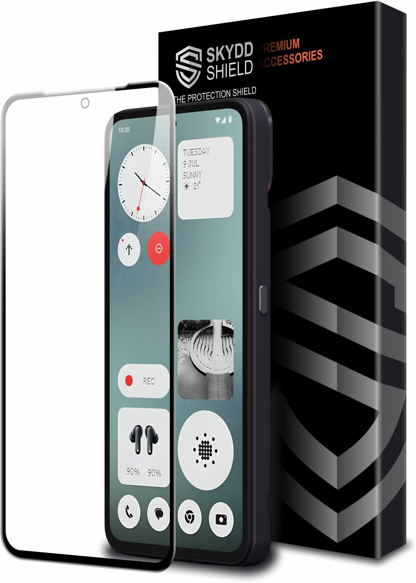 Skyddshield Military-Grade Gorilla Tempered Glass For CMF Phone 1 (6.67 Inch) With Installation Kit | Edge to Edge Coverage | Black