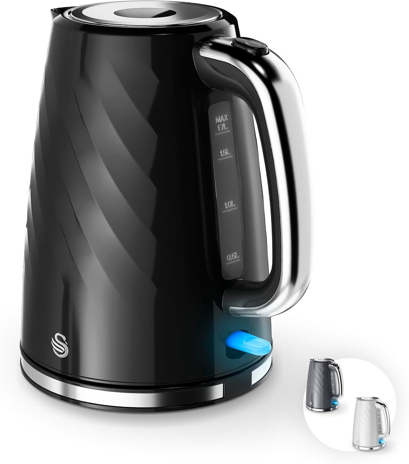 Swan Windsor Rapid Boil Kettle with Removable Limescale Filter, Boil Dry Protection… — best kettle under £50 UK