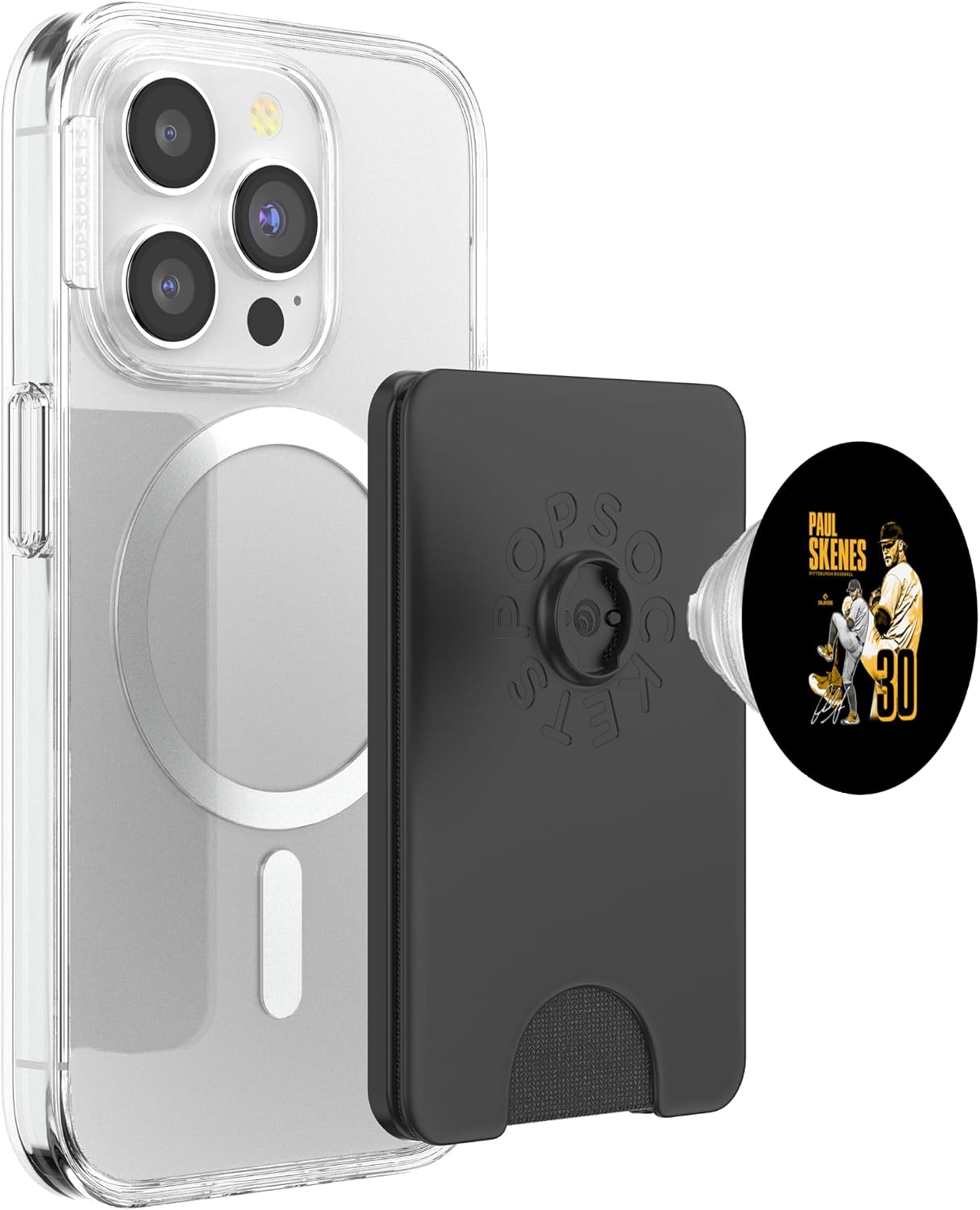 Paul Skenes | Pittsburgh MLB Baseball Players| MLBPSK304N PopSockets PopWallet for MagSafe