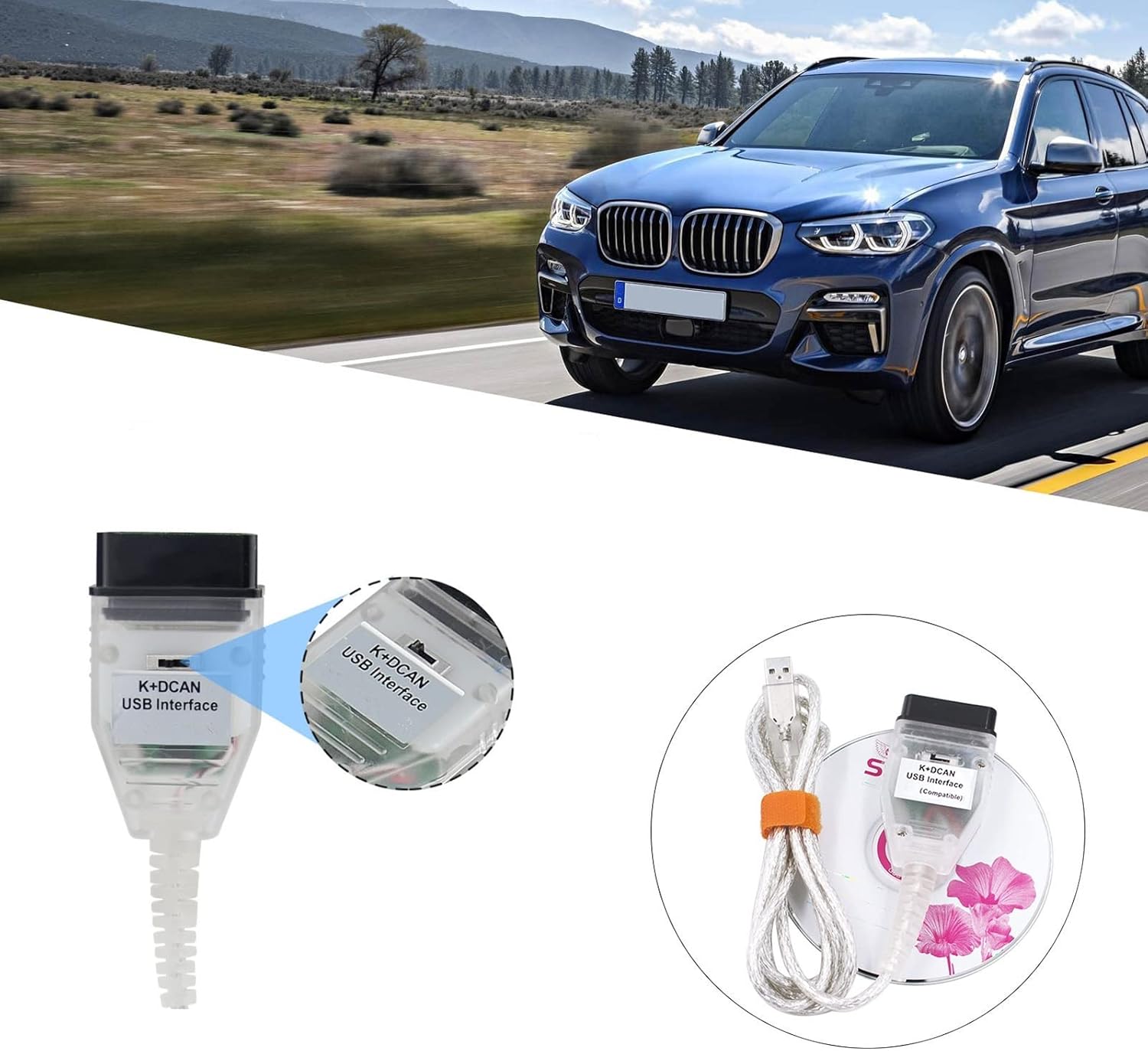 K DCAN k d can dcan Cable EDIABAS Switch OBDII Diagnostic Cable in-PA K+DCAN 2M compatiblein-PA