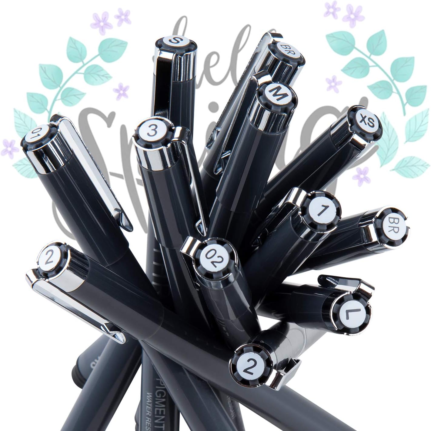 Hethrone Calligraphy Pens Fineliner Pens Micro Pen Set for Beginners Writing, Sketching, Illustration, Bullet Journaling (12 Size) : Arts, Crafts & Sewing