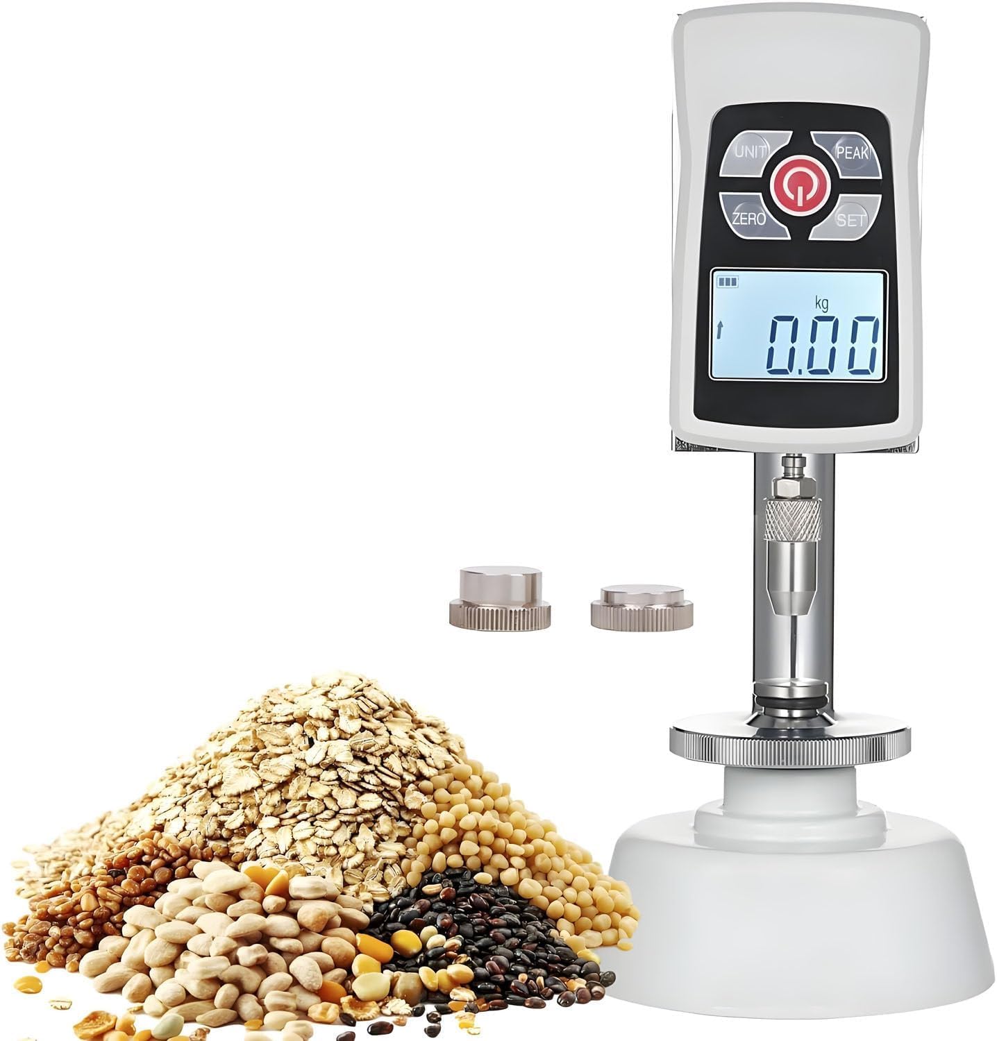 Durometro digitale per cereali, mini durometro, 3 modalità di misurazione, carico massimo 20 kg/196 N, per riso e cereali