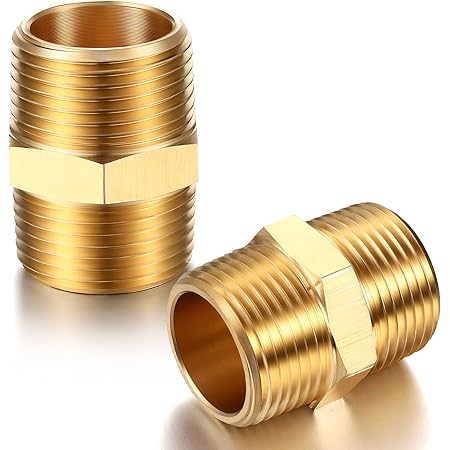 Hex Nipple 3/4 X 1/2 Npt Brass Pipe Fitting Water Tube - View #5
