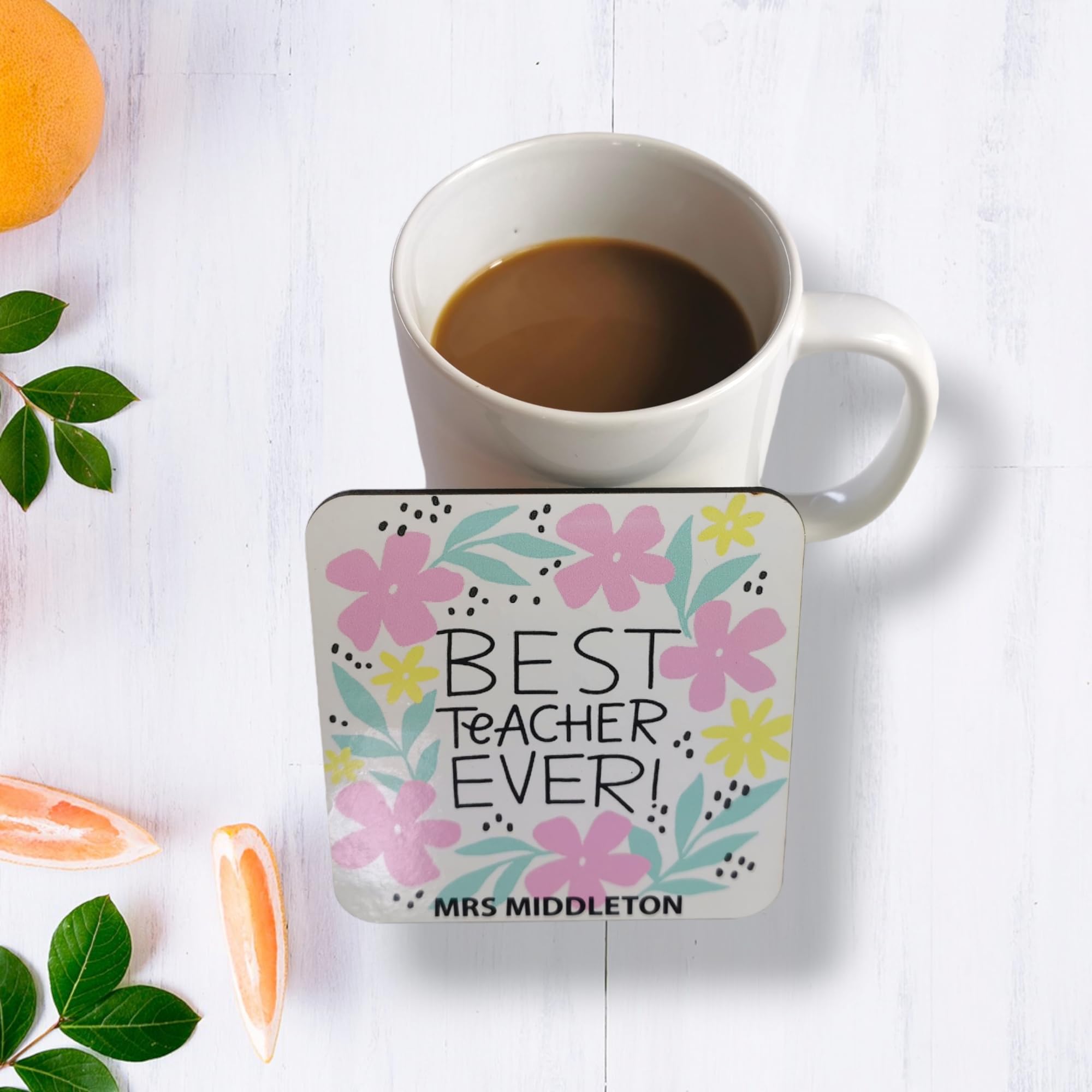 Personalised Gifts Best Teacher Thank You Coaster Best Teacher Ever