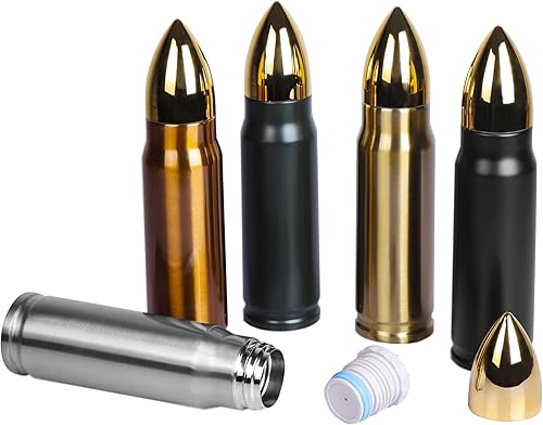 Miniatura 4 de Goetland Botella de agua de acero inoxidable 304 de 16 onzas, vaso con aislamiento al vacío, taza de viaje, sin logotipo, cobre oscuro