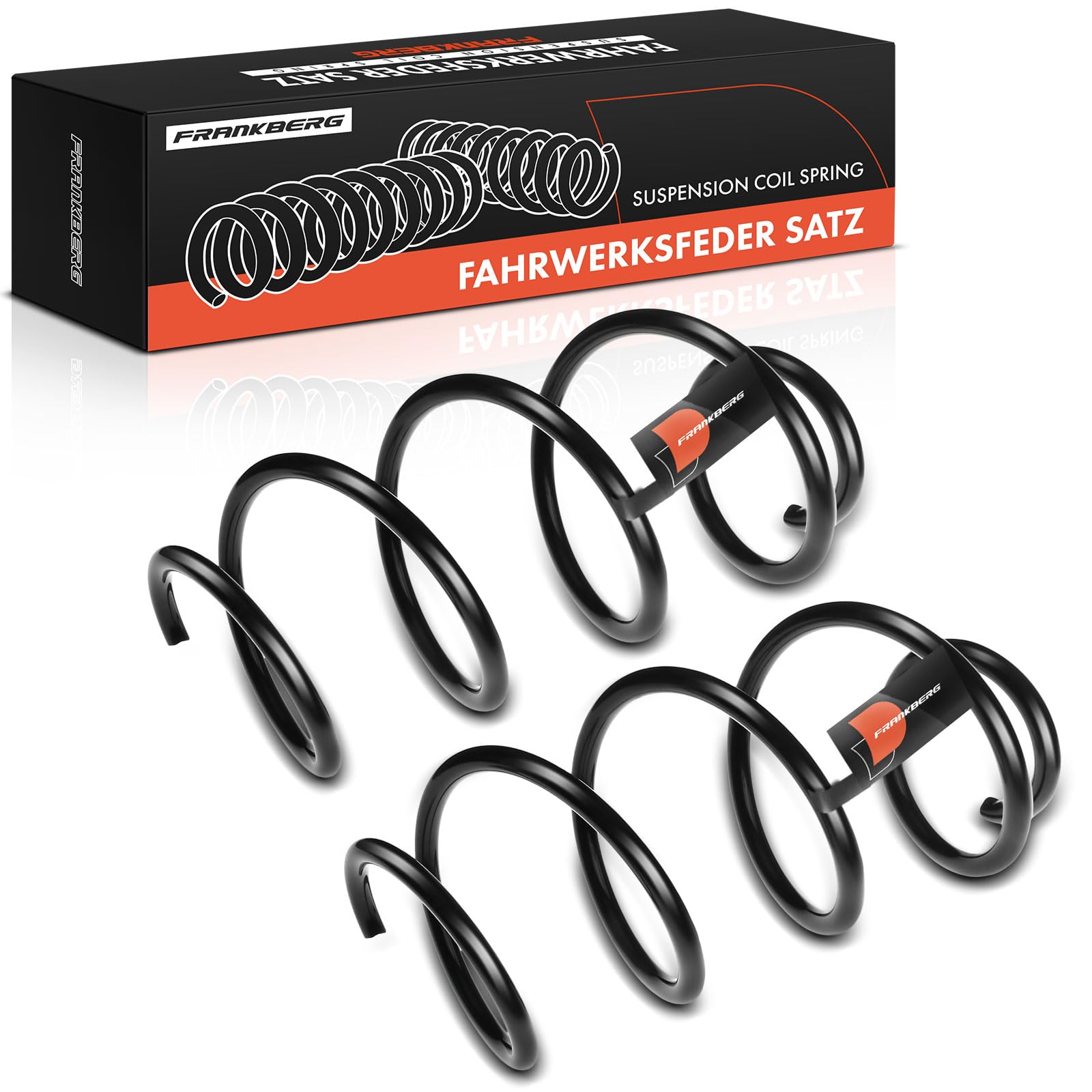 Frankberg 2x Muelles de chasis Muelles de suspensión Compatible con Ibiza IV 6J5 6P1 Ibiza IV SportCoupé 6J1 6P5 A1 Sportback 8XA 8XF A1 8X1 8XK Ibiza IV ST 6J8 6P8 Replace# 6R0411105AD