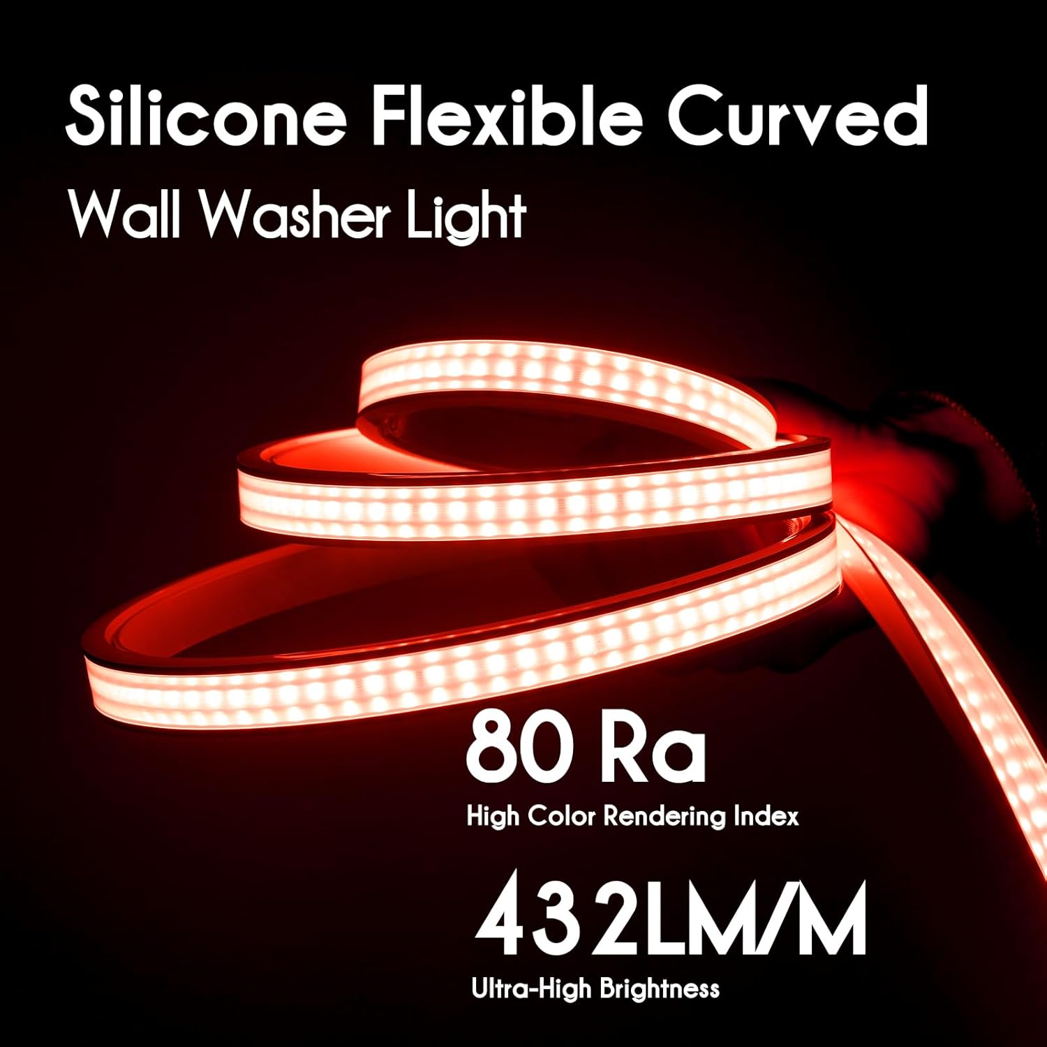 Shine Decor 24V RGB Wall Washer Lights 3.3FT with Flexible Linear Design, UL Listed IP67 Waterproof LED Strip Lights for Outdoor Building Facade, Wall Lighting, Hardwired (Not Included Power Supply)
