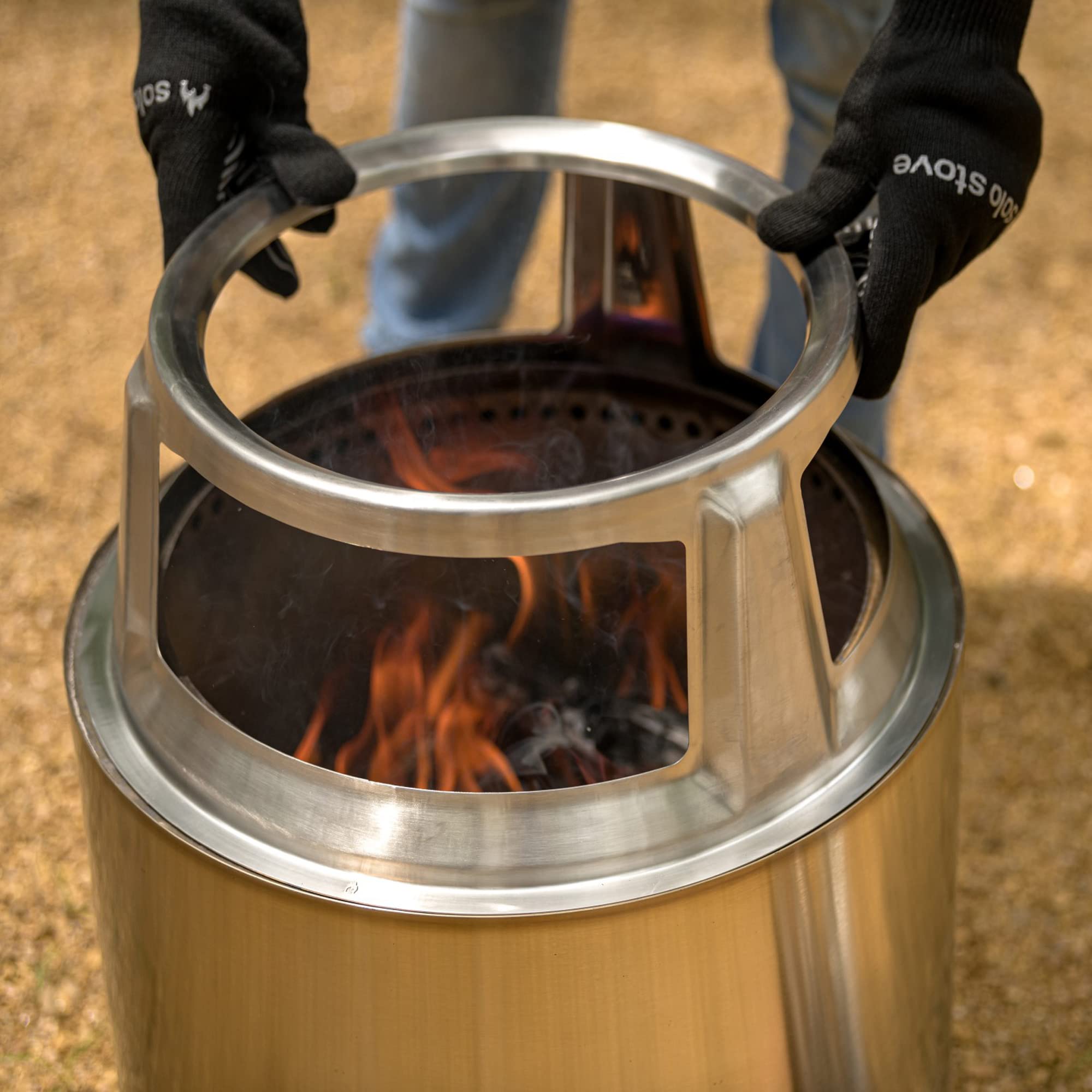 Solo Stove Ranger Hub, Stainless steel Hub for 16,5 cm Elevation, Addition  to Ranger fire pit, Three Stabilizing Feet, Weight: 900 g, Diameter top:  29,2 cm : Amazon.co.uk: Garden